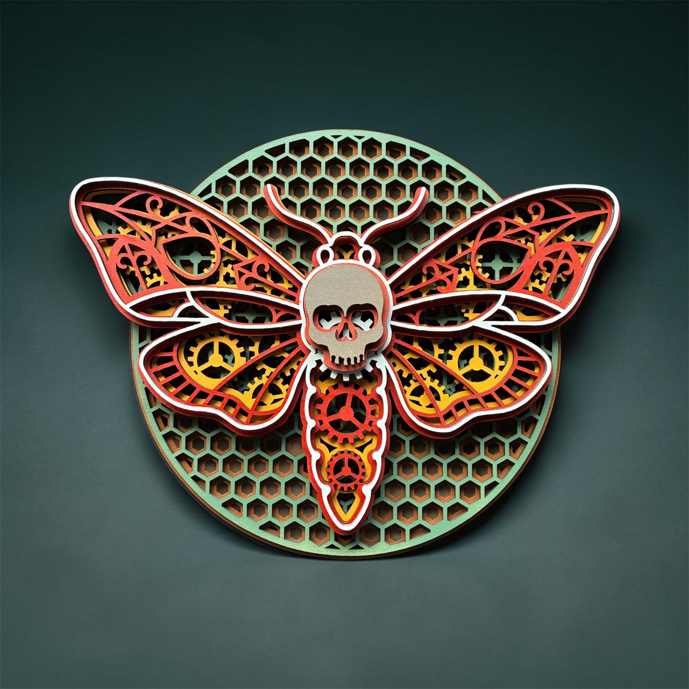 Cyberpunk Death Skull Moth